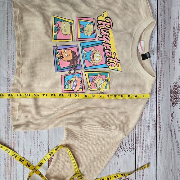 Nickelodeon Rugrats Cartoon Graphic Thermal M/L Long Sleeve Crop Animated 90's - Picture 6 of 9
